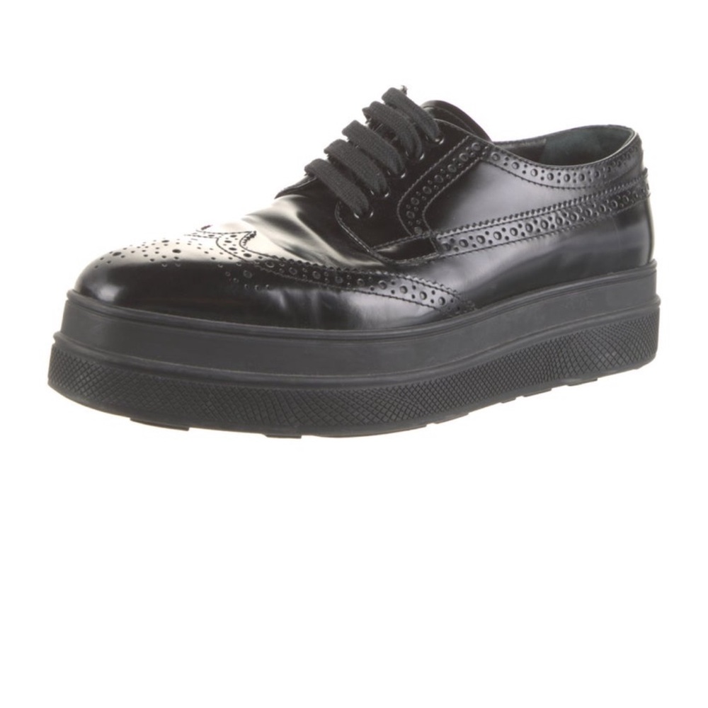 Prada Black Sole Design Sneakers - Picture 2 of 5